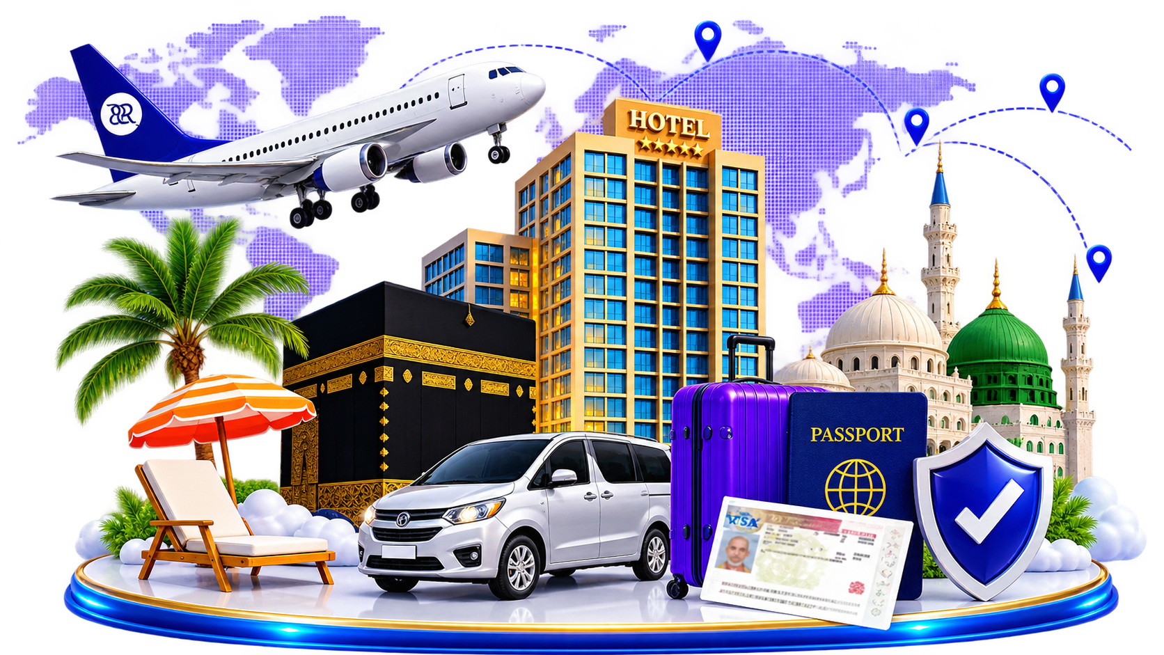 Flights, hotels, visa and holiday services on one platform